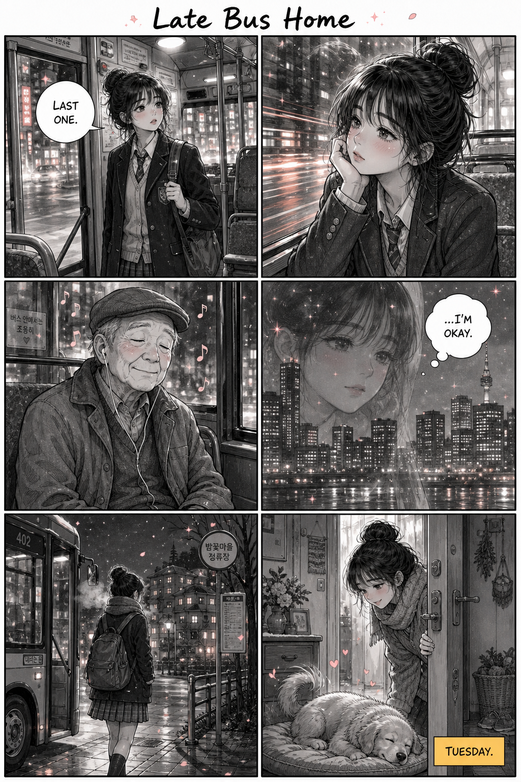 Late Bus Home — community sample published on Manhwa Creator